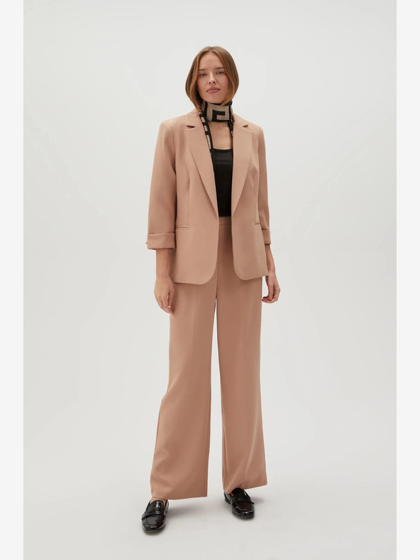 Moodo Hnědé dámské kalhoty Moodo