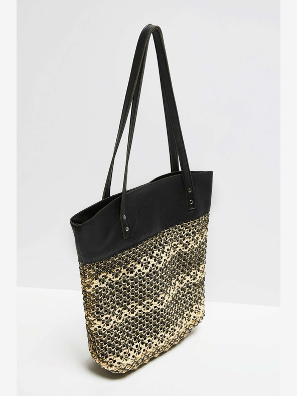 Moodo Béžovo-černá dámská kabelka Moodo