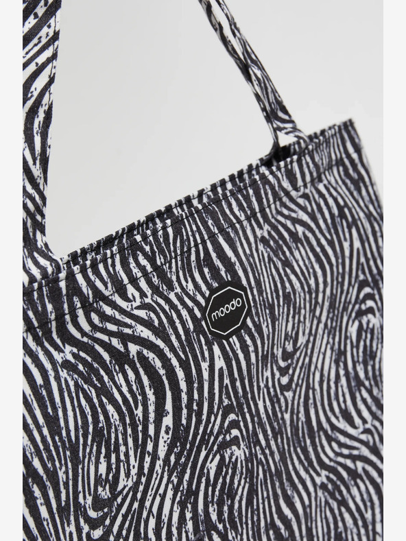 Moodo Bílo-černá dámská vzorovaná taška Moodo
