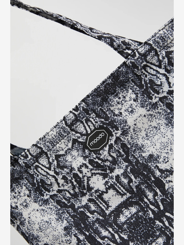 Moodo Bílo-černá dámská vzorovaná taška Moodo