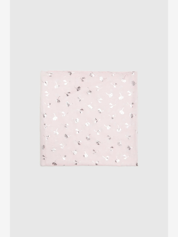 Moodo Světle růžový dámský vzorovaný šátek Moodo
