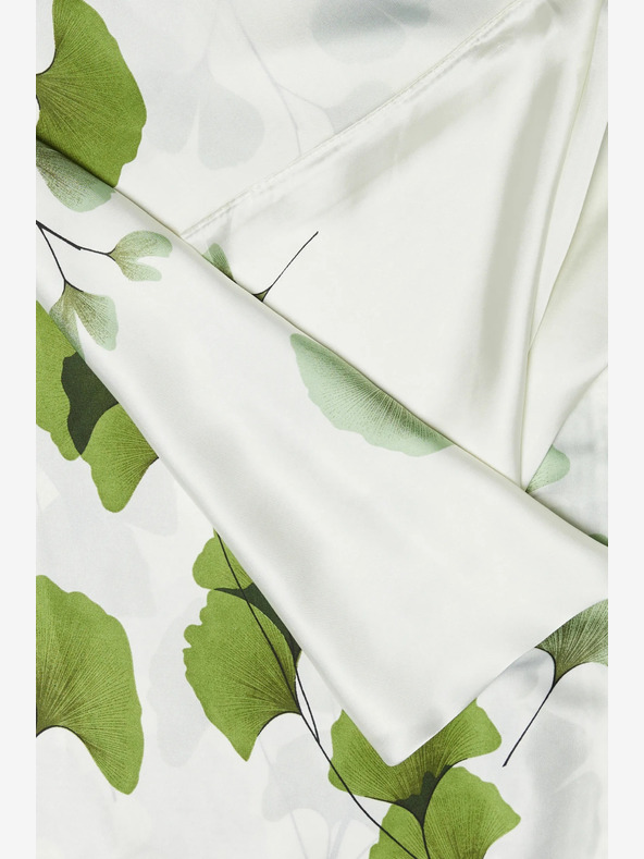 Moodo Bílo-zelený dámský vzorovaný šátek Moodo