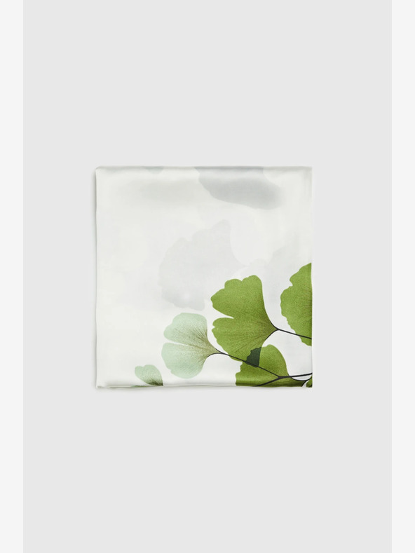 Moodo Bílo-zelený dámský vzorovaný šátek Moodo