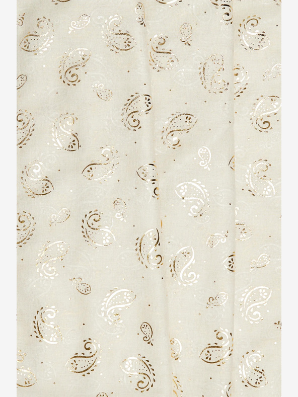 Moodo Krémový dámský vzorovaný šátek Moodo