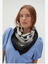 Moodo Bílo-černý dámský vzorovaný šátek Moodo