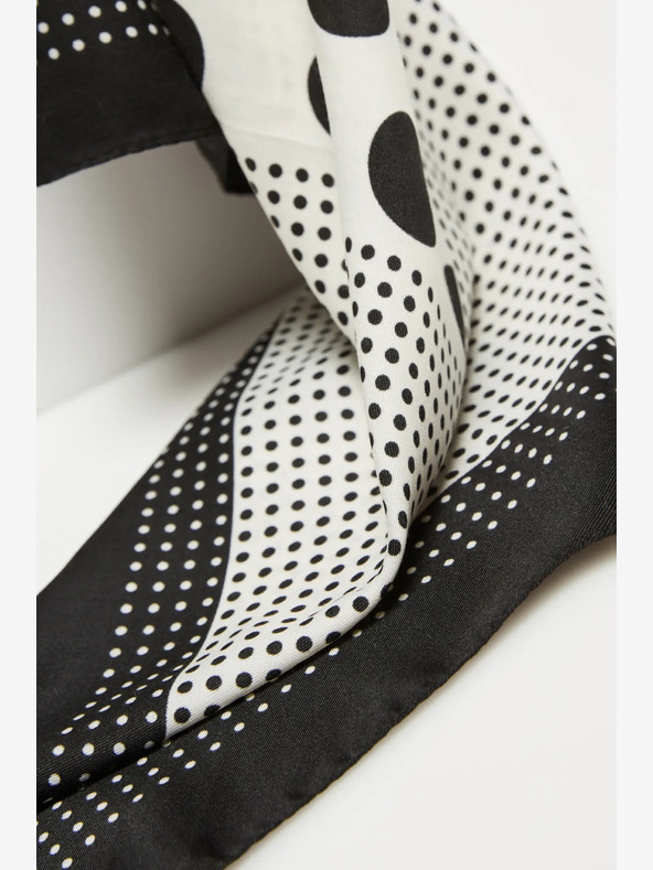 Moodo Bílo-černý dámský vzorovaný šátek Moodo