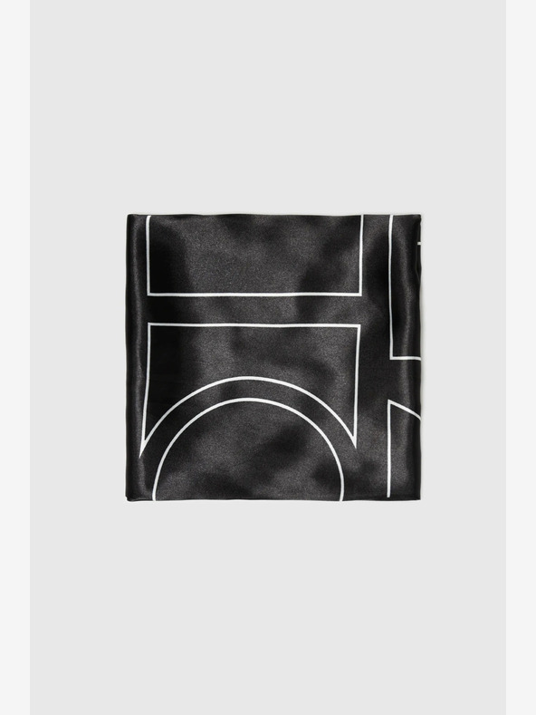 Moodo Bílo-černý dámský vzorovaný šátek Moodo