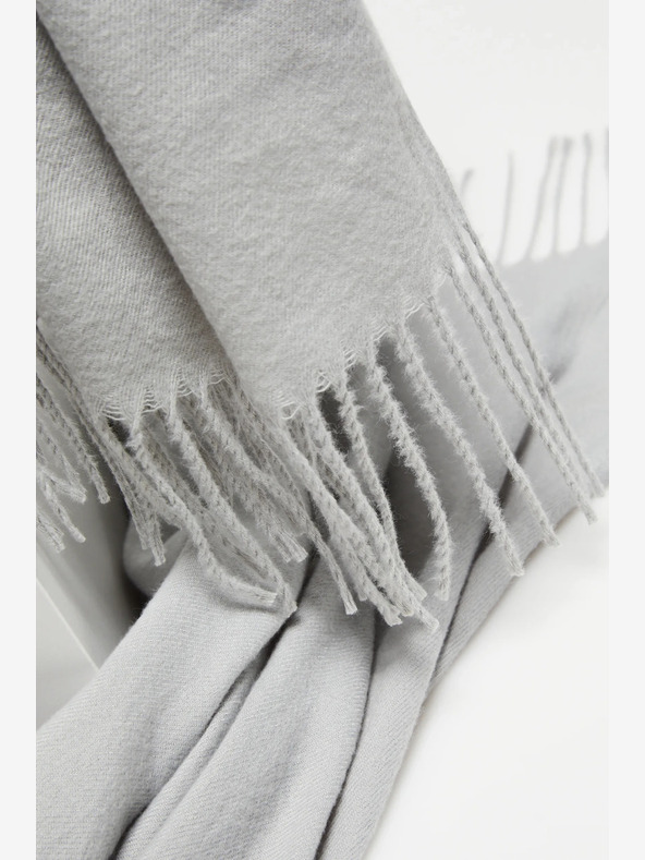 Moodo Světle šedá dámská šála Moodo