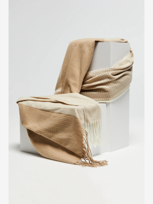 Moodo Béžovo-hnědá dámská šála Moodo