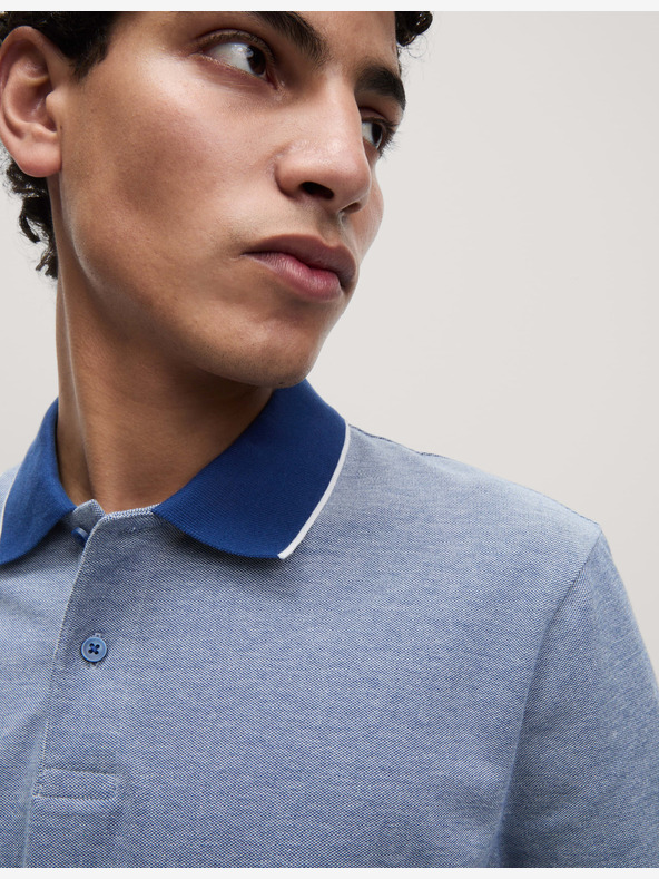 Marks & Spencer Polokošile Pique se zvýrazněnými okraji The Ultimate Marks & Spencer modrá