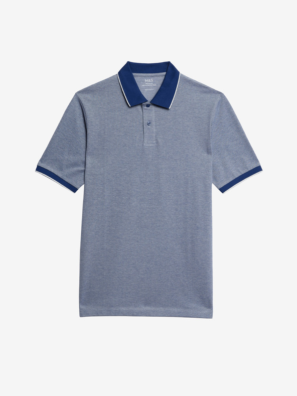 Marks & Spencer Polokošile Pique se zvýrazněnými okraji The Ultimate Marks & Spencer modrá