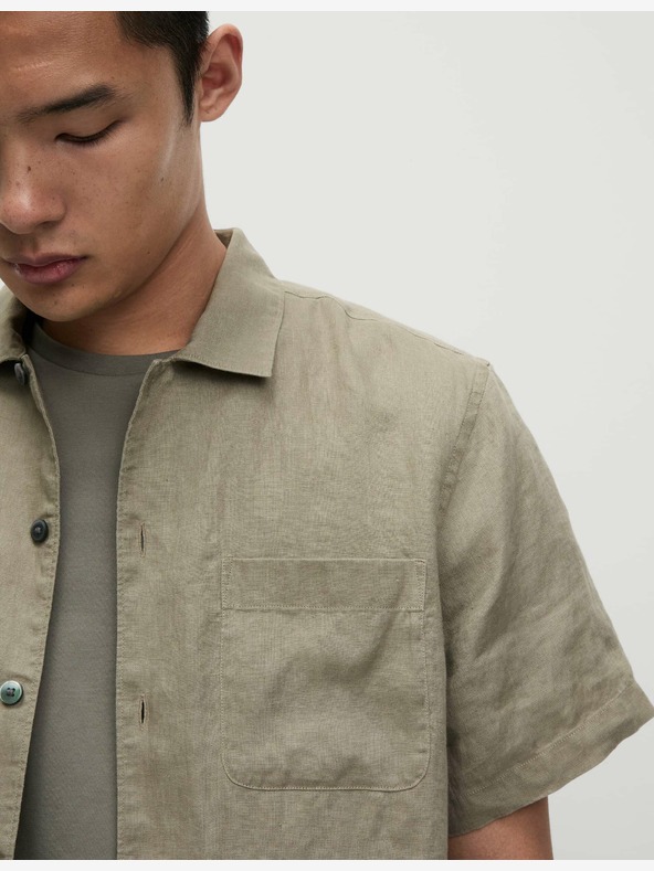 Marks & Spencer Košile z čistého lnu Marks & Spencer hnědá