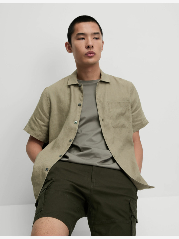 Marks & Spencer Košile z čistého lnu Marks & Spencer hnědá