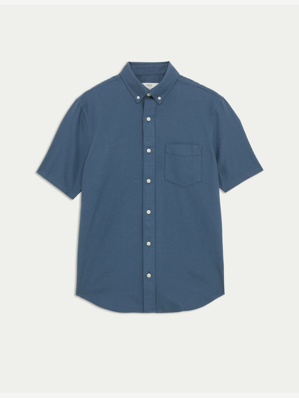 Marks & Spencer Oxfordská košile z čisté bavlny The Ultimate Marks & Spencer modrá