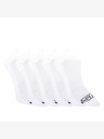 Styx 5PACK ponožky Styx nízké bílé