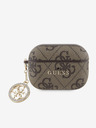 Guess Guess 4G Script PC/PU Charm Pouzdro pro AirPods Pro 2 Brown