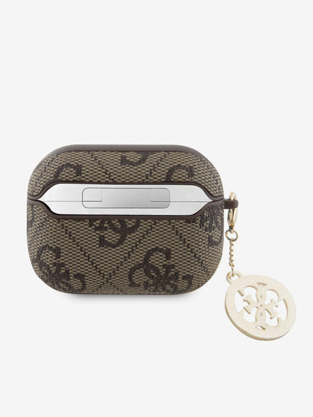 Guess Guess 4G Script PC/PU Charm Pouzdro pro AirPods Pro 2 Brown