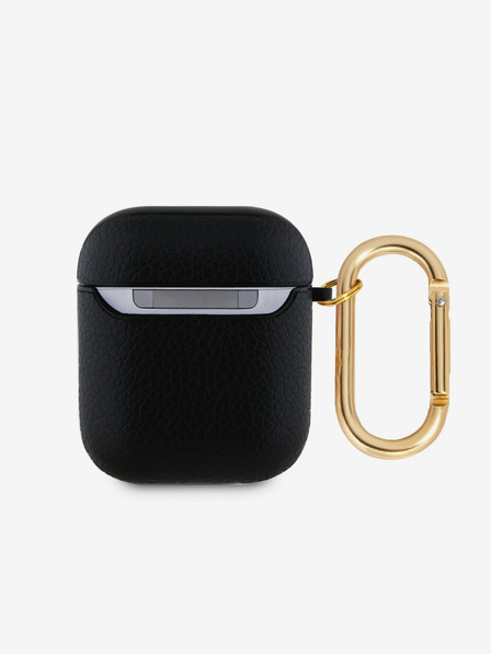 Guess Guess PU Grained Classic Logo Pouzdro pro AirPods 1/2 Black