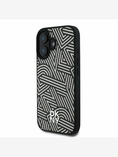 DKNY DKNY PU Leather Crosswalk Pattern Magsafe Zadní Kryt pro iPhone 16 Ivory