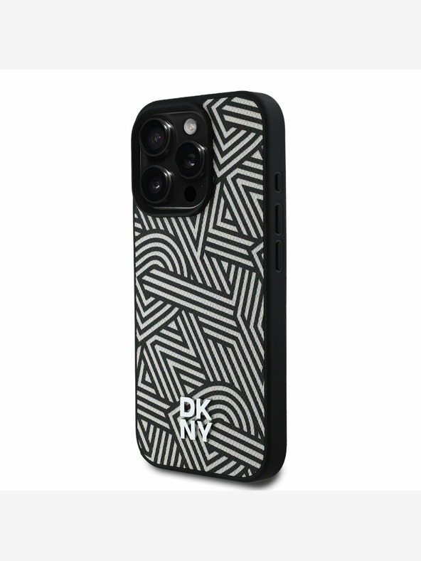 DKNY DKNY PU Leather Crosswalk Pattern Magsafe Zadní Kryt pro iPhone 16 Pro Ivory