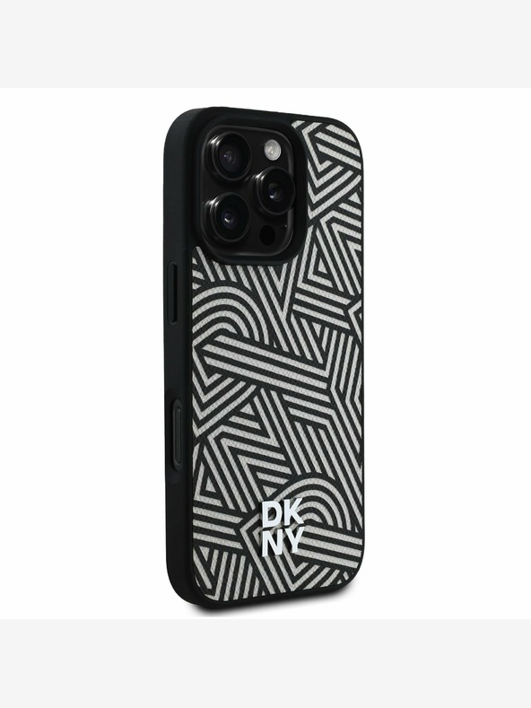 DKNY DKNY PU Leather Crosswalk Pattern Magsafe Zadní Kryt pro iPhone 16 Pro Ivory