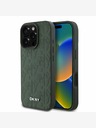 DKNY DKNY PU Leather Grid Pattern Magsafe Zadní Kryt pro iPhone 16 Pro Max Green