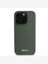 DKNY DKNY PU Leather Grid Pattern Magsafe Zadní Kryt pro iPhone 16 Pro Max Green