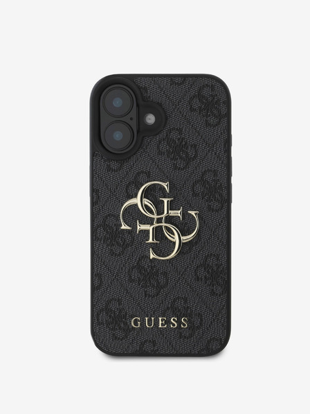 Guess Guess PU 4G Metal Logo Zadní Kryt pro iPhone 16 Grey