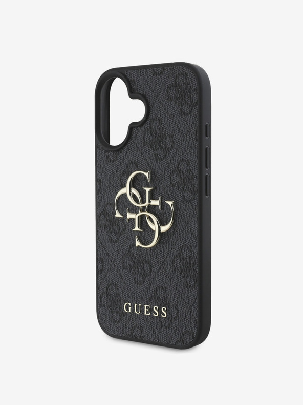 Guess Guess PU 4G Metal Logo Zadní Kryt pro iPhone 16 Grey