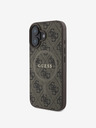 Guess Guess PU Leather 4G Colored Ring MagSafe Zadní Kryt pro iPhone 16 Brown