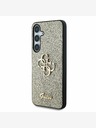Guess Guess PU Fixed Glitter 4G Metal Logo Zadní Kryt pro Samsung Galaxy S25 Gold