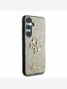 Guess Guess PU Fixed Glitter 4G Metal Logo Zadní Kryt pro Samsung Galaxy S25 Gold