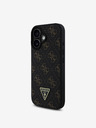 Guess Guess PU Leather 4G Triangle Metal Logo Zadní Kryt pro iPhone 16 Black