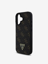 Guess Guess PU Leather 4G Triangle Metal Logo Zadní Kryt pro iPhone 16 Black