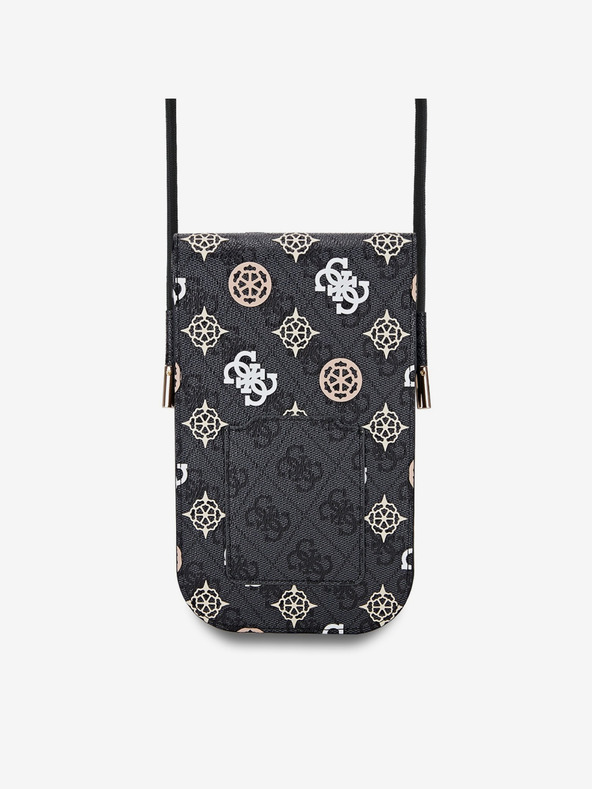 Guess Guess PU 4G Peony Multicolor Taška na Telefon Black