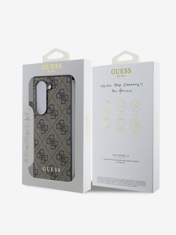 Guess Guess 4G Charm Zadní Kryt pro Samsung Galaxy Z Fold 6 Brown
