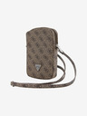 Guess Guess PU 4G Triangle Logo Taška na Telefon se Zipem Brown