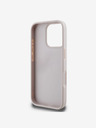 Guess Guess PU 4G Strass Triangle Metal Logo Zadní Kryt pro iPhone 16 Pro Pink