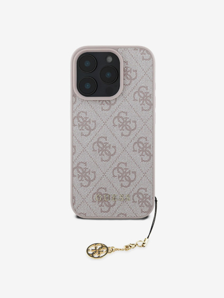 Guess Guess 4G Charm Zadní Kryt pro iPhone 16 Pro Tone on Tone Pink