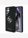 Guess Guess PU Grained 4G Metal Logo Zadní Kryt pro Samsung Galaxy S25 Ultra Black