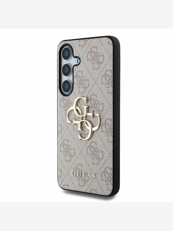 Guess Guess PU 4G Metal Logo Zadní Kryt pro Samsung Galaxy S25+ Pink