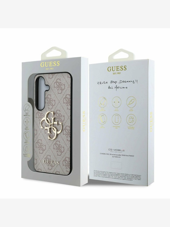 Guess Guess PU 4G Metal Logo Zadní Kryt pro Samsung Galaxy S25+ Pink
