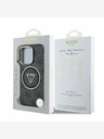 Guess Guess IML 4G Glitter and Triangle Logo MagSafe Zadní Kryt pro iPhone 16 Pro Black