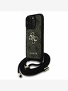 Guess Guess PU 4G Metal Logo Crossbody Popruh Zadní Kryt pro iPhone 16 Pro Max Brown