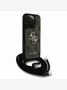 Guess Guess PU 4G Metal Logo Crossbody Popruh Zadní Kryt pro iPhone 16 Pro Max Brown