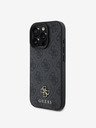 Guess Guess PU 4G Small Metal Logo MagSafe Zadní Kryt pro iPhone 16 Pro Max Grey