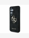Guess PU 4G Metal Logo Zadní Kryt pro Samsung Galaxy S25+ Grey Obal na telefon