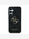 Guess PU 4G Metal Logo Zadní Kryt pro Samsung Galaxy S25+ Grey Obal na telefon