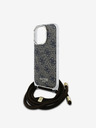 Guess Guess IML 4G Printed Crossbody Popruh Zadní Kryt pro iPhone 16 Pro Max Brown