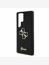 Guess Guess PU Fixed Glitter 4G Metal Logo Zadní Kryt pro Samsung Galaxy S25 Ultra Black